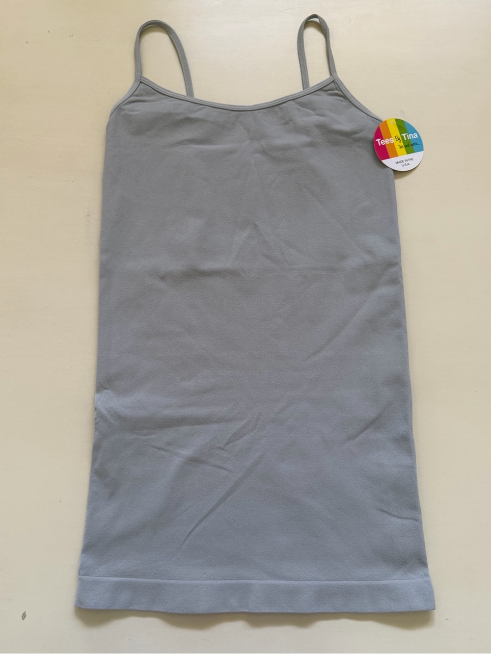 Seamless Spaghetti Strap Tank  Gray